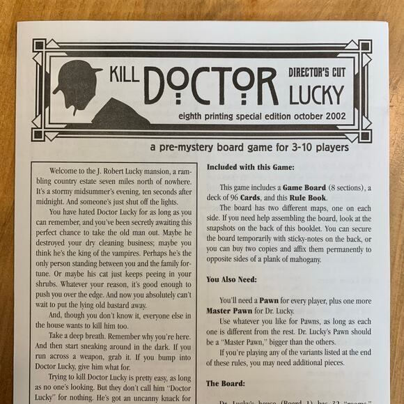 Kill Doctor Lucky CheapAss Game Origins Award Winner Game Of 1997 Complete EUC - Picture 9 of 10